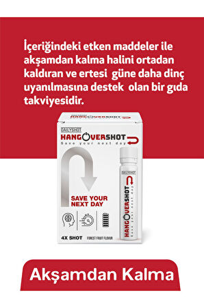 HANGOVERSHOT 2. Kutu %50 Akşamdan Kalma, Hangover Shot Bitkisel Destek, Save Your Next Day