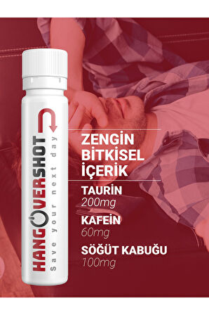 HANGOVERSHOT 2. Kutu %50 Akşamdan Kalma, Hangover Shot Bitkisel Destek, Save Your Next Day