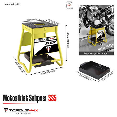 Torque-MX Motosiklet Sehpası SS5 Sarı