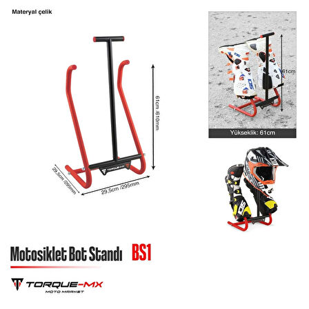 Torque-MX Motosiklet Bot Standı BS1 Kırmızı