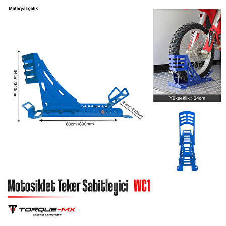 Torque-MX Motosiklet Teker Sabitleyici WC1 Lacivert