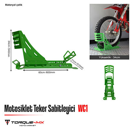 Torque-MX Motosiklet Teker Sabitleyici WC1 Yeşil