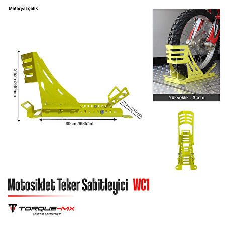 Torque-MX Motosiklet Teker Sabitleyici WC1 Sarı