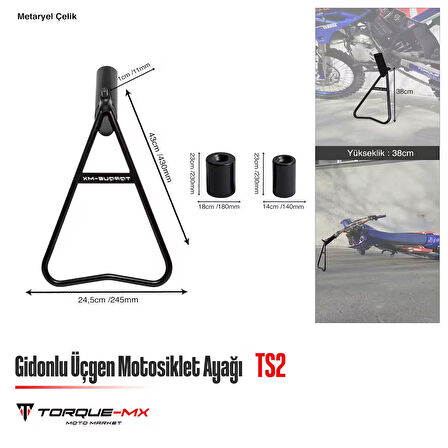 Torque-MX Gidonlu Üçgen Motosiklet Ayağı