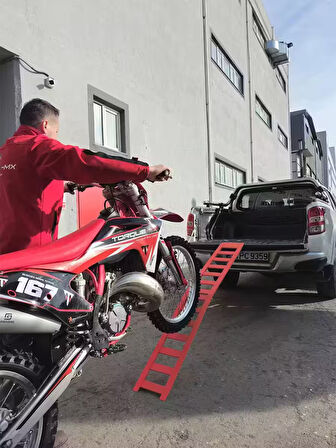 Torque-MX Motosiklet Yükleme Rampası LR1 Kırmızı