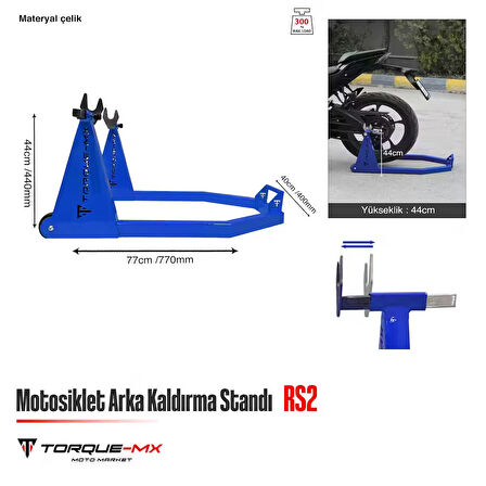 Torque-MX Motosiklet Arka Kaldırma Standı RS2 Lacivert