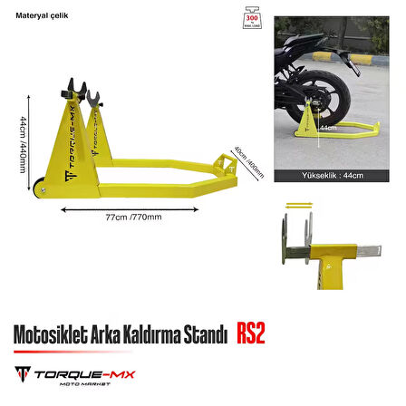 Torque-MX Motosiklet Arka Kaldırma Standı RS2 Sarı