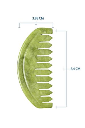 Yeşim Tarak Gua Sha Saç ve Yüz Masajı Doğaltaş