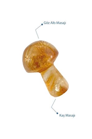 Sitrin Bereket Taşı Göz Altı Morlukları Ve Kaş Için Doğal Taş Masaj Taşı Masaj Aleti Citrine