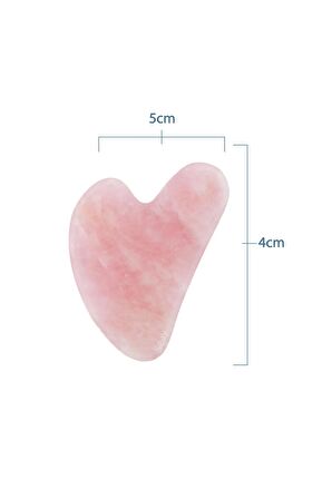 Mini Pembe Kuvars Quartz Kalp Gua Sha Face Guasha Yüz Masaj Taşı Doğal taş