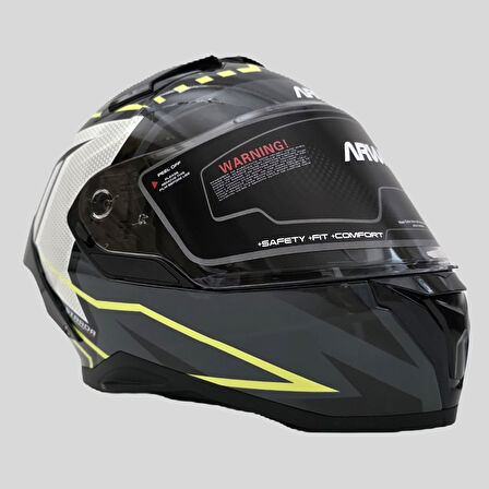 Arwic Pro Model Kapalı (Full Face) Motosiklet Kaskı – AR939