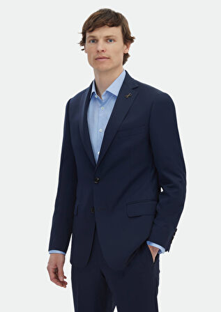 Saks Düz Regular Fit %100 Yün Takım Elbise