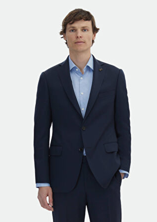 Saks Düz Regular Fit %100 Yün Takım Elbise
