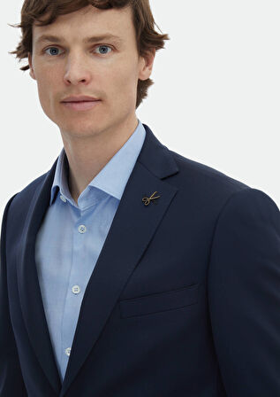 Saks Düz Regular Fit %100 Yün Takım Elbise