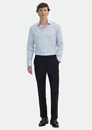 Mavi Mikro Regular Fit Dokuma Klasik %100 Pamuk Gömlek
