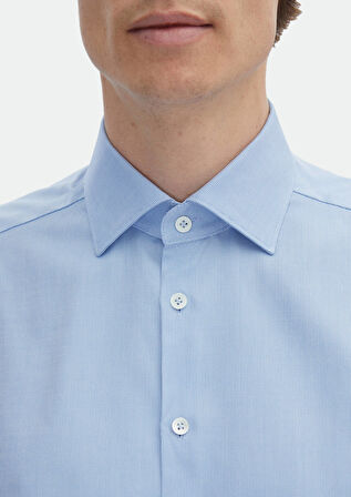 Mavi Mikro Regular Fit Dokuma Klasik %100 Pamuk Gömlek