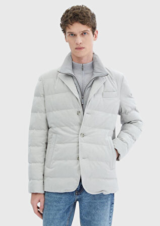 Açık Gri Regular Fit Spor Ceket