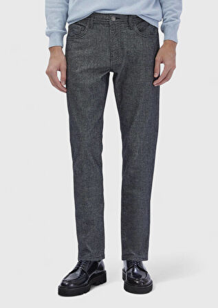 Antrasit Düz Dokuma Slim Fit Casual Pamuk Karışımlı Pantolon