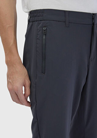 Koyu Gri Düz Örme Jogging Fit Casual Pantolon