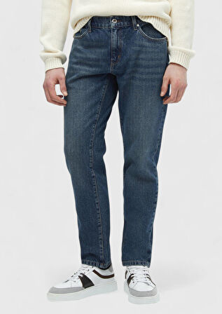 Lacivert Düz Regular Fit Denim %100 Pamuk Pantolon