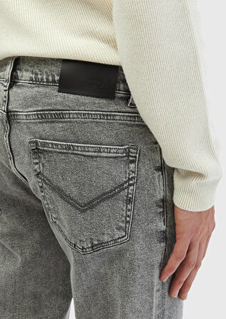 Gri Düz Regular Fit Denim %100 Pamuk Pantolon