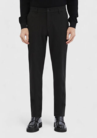 Antrasit Çizgili Örme Jogging Fit Casual Pantolon