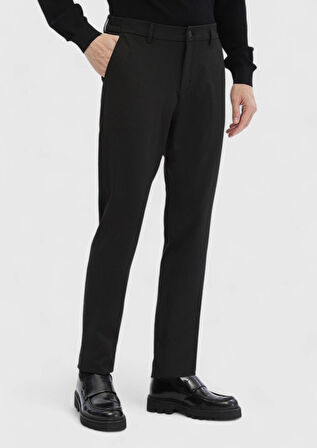 Antrasit Çizgili Örme Jogging Fit Casual Pantolon