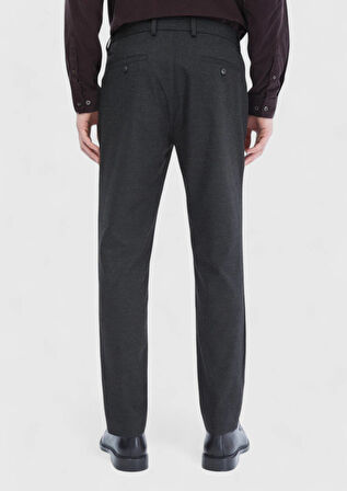 Antrasit Düz Dokuma Jogging Fit Casual Pantolon