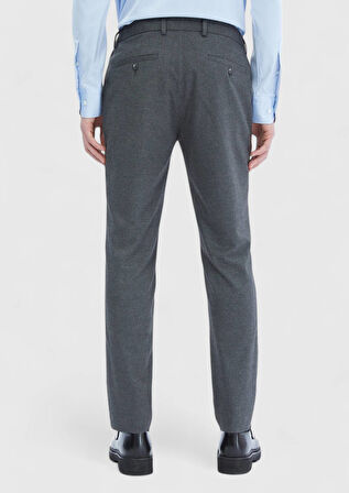 Gri Düz Dokuma Jogging Fit Casual Pantolon