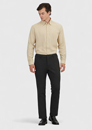 Antrasit Düz Örme Jogging Fit Casual Pantolon