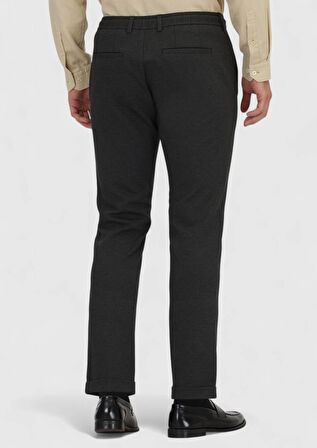Antrasit Düz Örme Jogging Fit Casual Pantolon