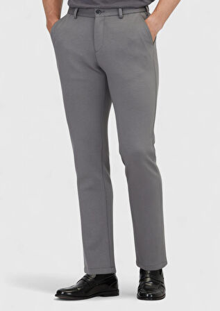 Antrasit Düz Örme Jogging Fit Casual Pantolon