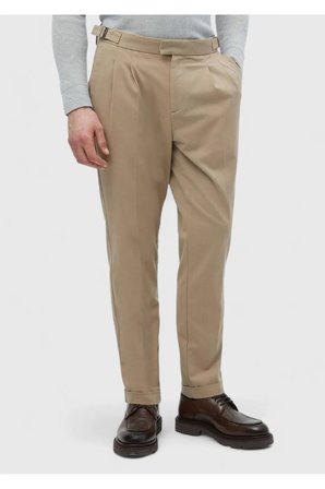Deve Tüyü Düz Dokuma Carrot Fit Casual Pamuk Karışımlı Pantolon