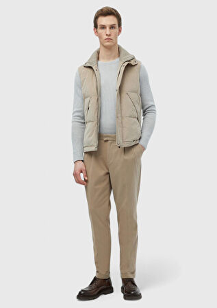 Deve Tüyü Düz Dokuma Carrot Fit Casual Pamuk Karışımlı Pantolon