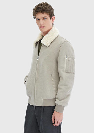 Vizon Regular Fit Casual Dokuma Mont