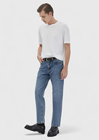 Ekru Bisiklet Yaka Düz Örgü Triko