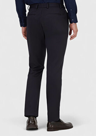 Lacivert Düz Örme Jogging Fit Casual Pantolon