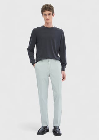 Bej Düz Örme Jogging Fit Casual Pantolon