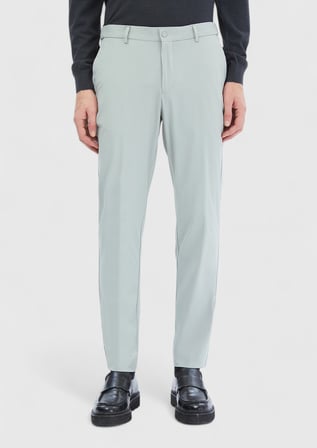 Bej Düz Örme Jogging Fit Casual Pantolon