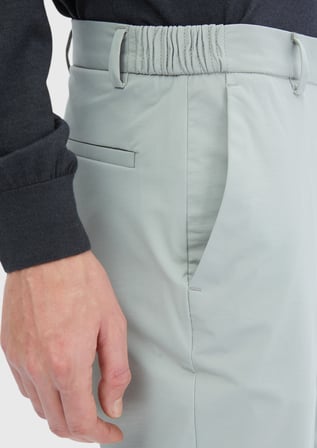 Bej Düz Örme Jogging Fit Casual Pantolon