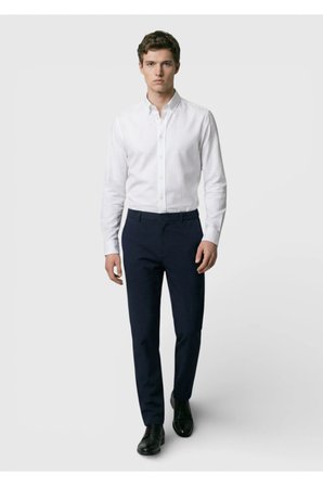 Beyaz Düz Casual Fit Dokuma Casual Gömlek