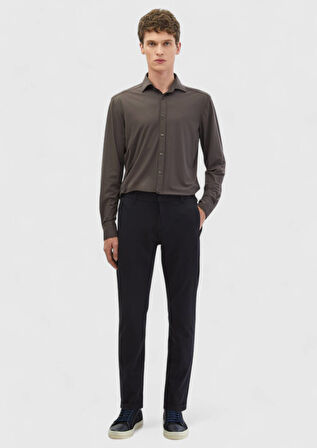 Bordo Düz Regular Fit Dokuma Klasik Gömlek