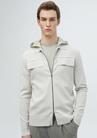 Taş Polo Yaka Düz Örgü Hırka