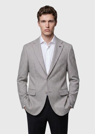 Bej Düz Regular Fit %100 Kaşmir Ceket