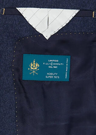 Lacivert Düz Regular Fit %100 Yün Takım Elbise