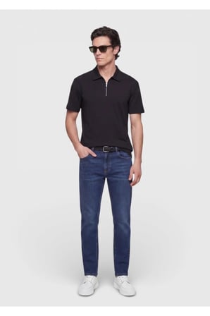 Siyah Düz Polo Yaka T-Shirt