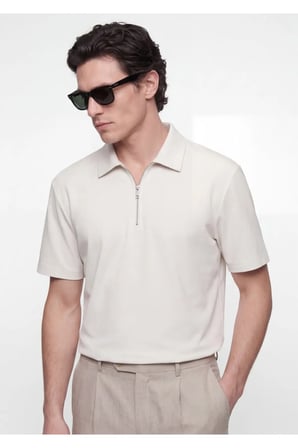 Taş Düz Polo Yaka T-Shirt