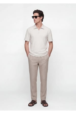 Taş Düz Polo Yaka T-Shirt