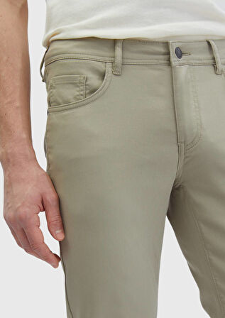 Vizon Düz Dokuma Slim Fit Casual Pamuk Karışımlı Pantolon