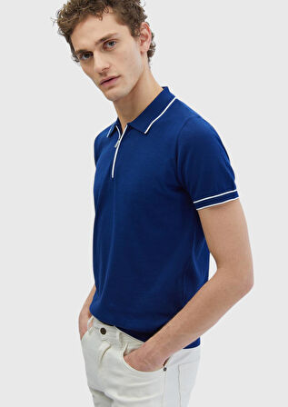 Lacivert Polo Yaka %100 Pamuk Triko